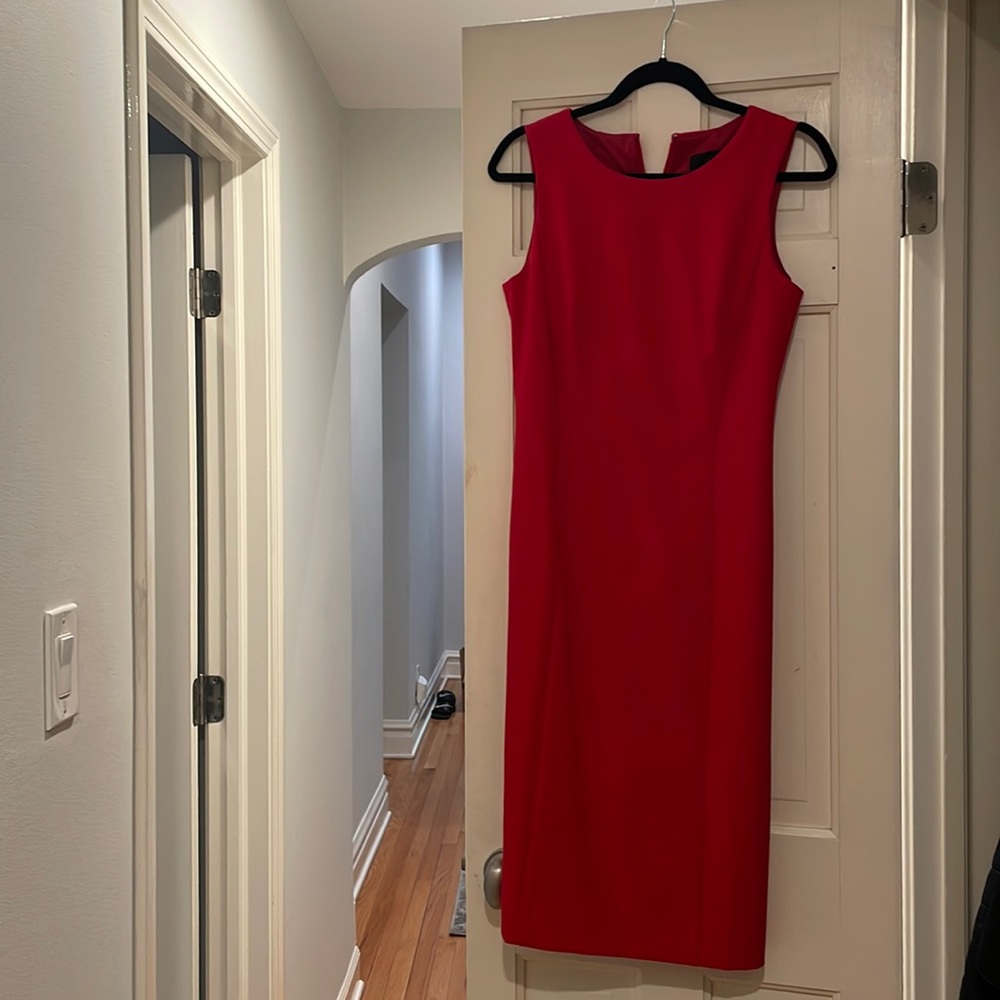 Red J Crew dress